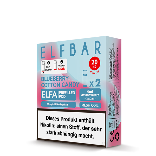 ElfBar - ELFA Pod - Blueberry Cotton Candy 20mg