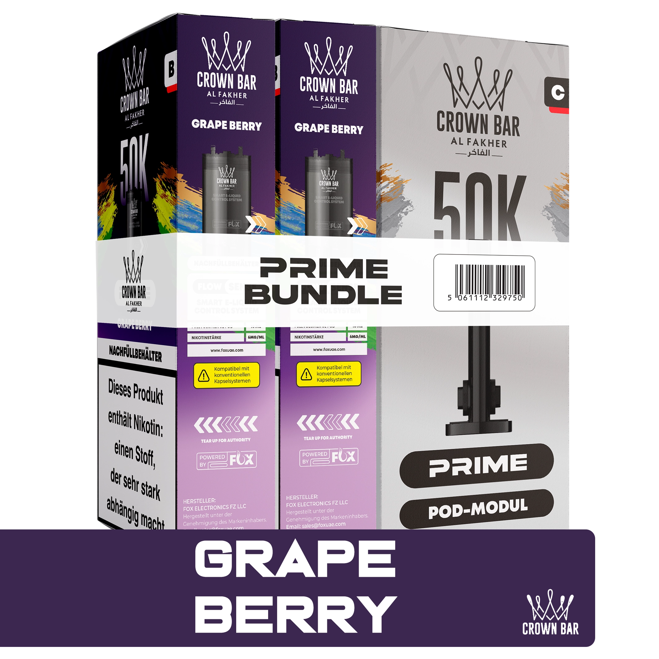 Al Fakher - Hypermax Prime 50K 2er Pod+Coil - Grape Berry