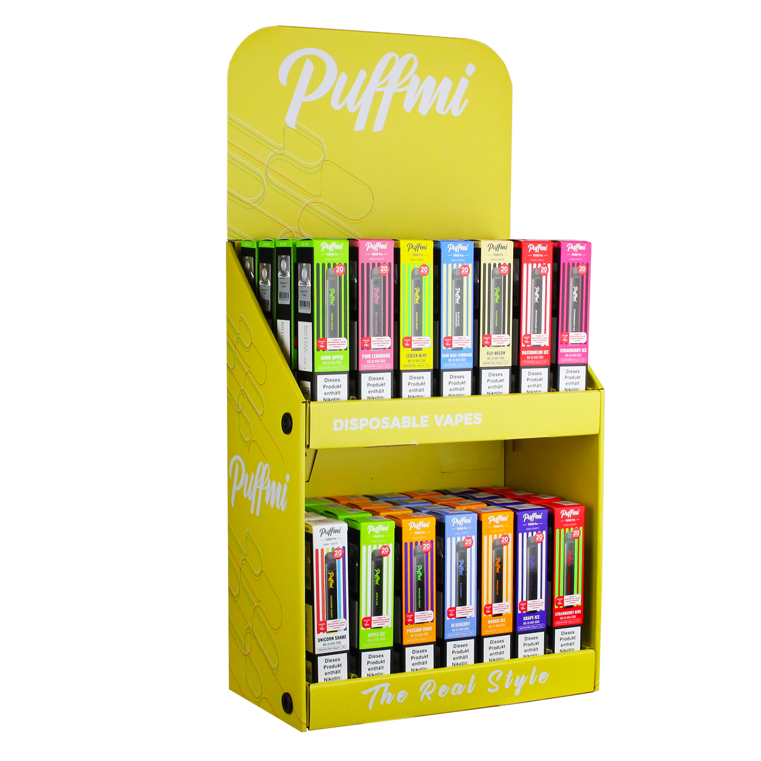 Puffmi - TX600 PRO - Display inkl. 56 Vapes