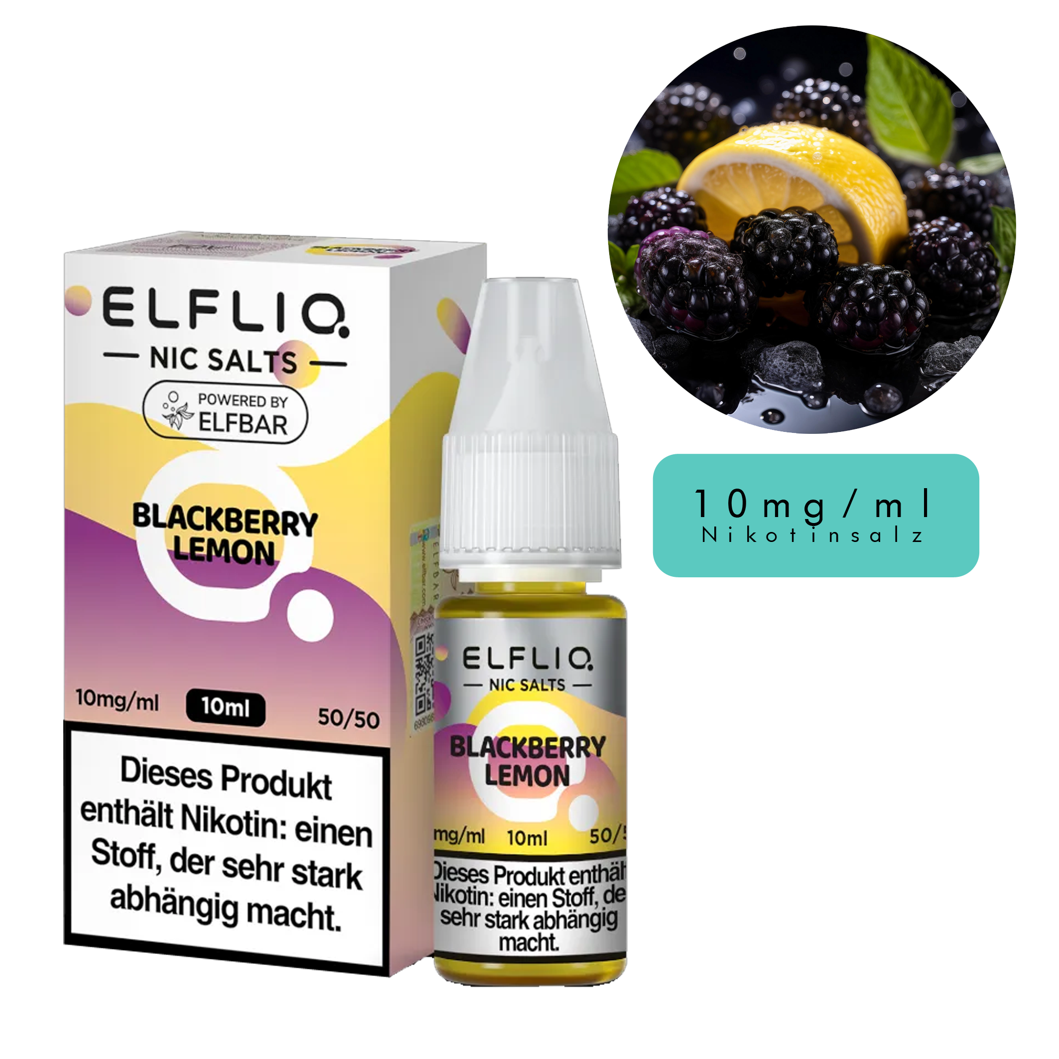 ElfLiq by Elfbar - Blackberry Lemon 10ml - 10mg