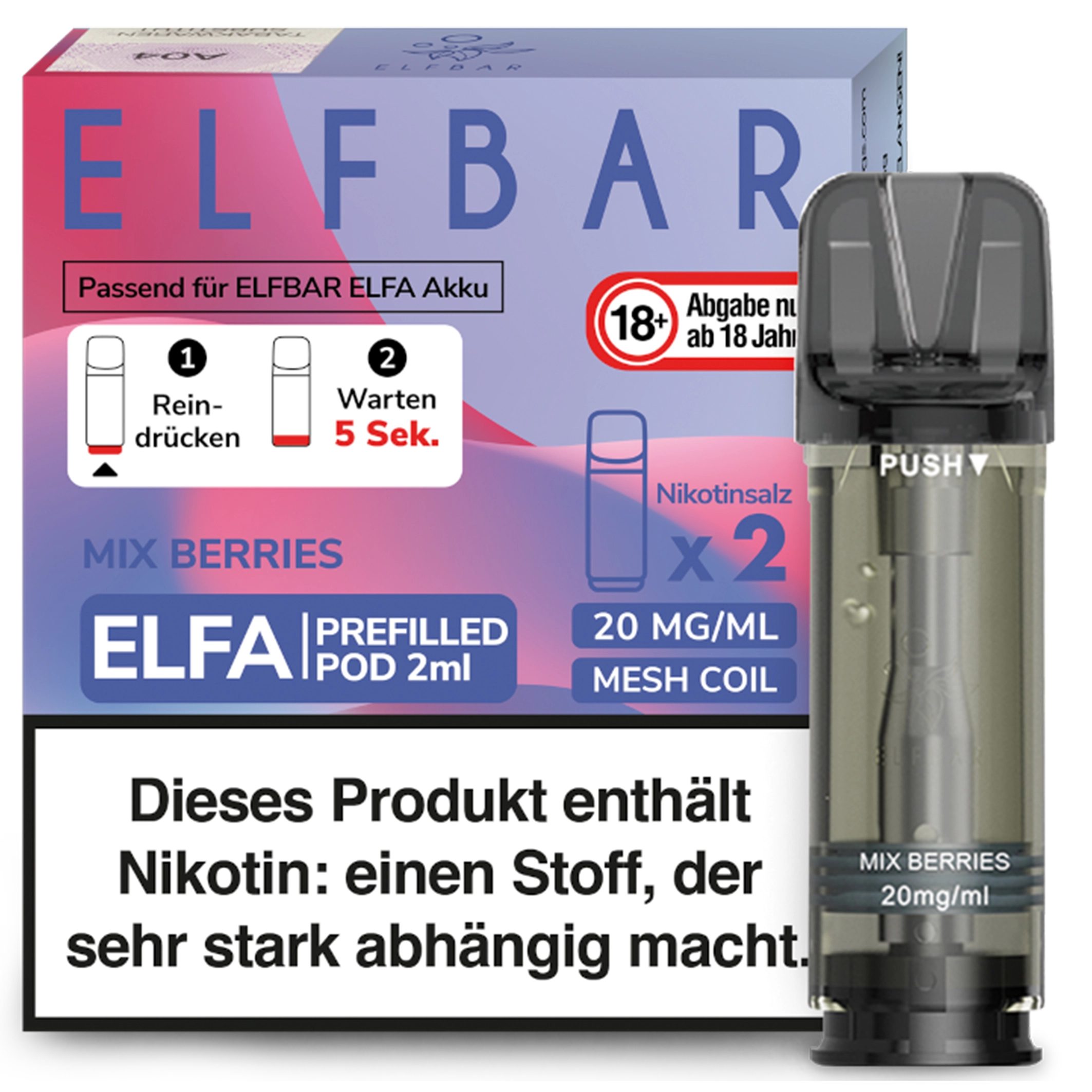 ElfBar - ELFA Pod - Mix Berries 20mg