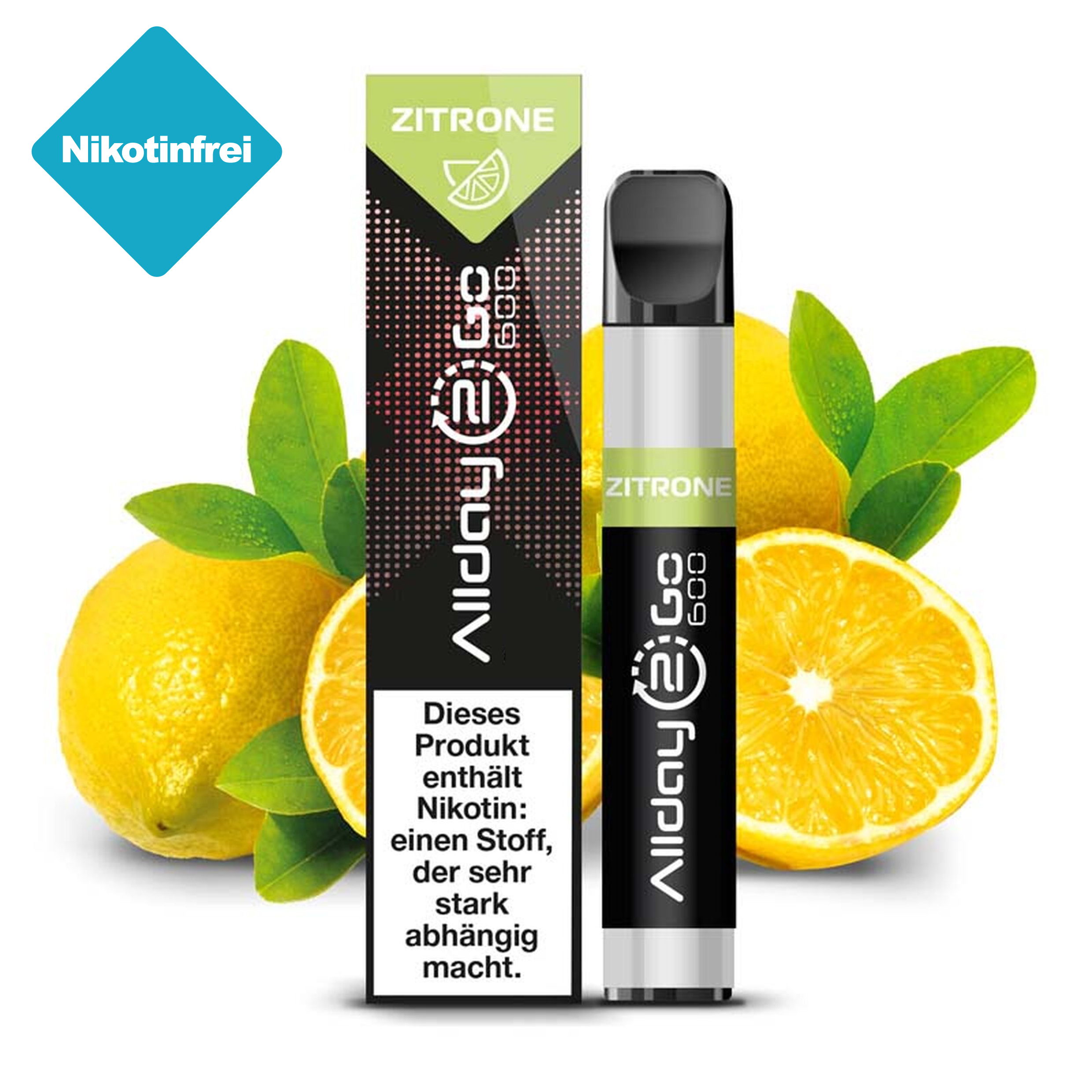 Allday2Go - Vape Pen - Zitrone 0mg