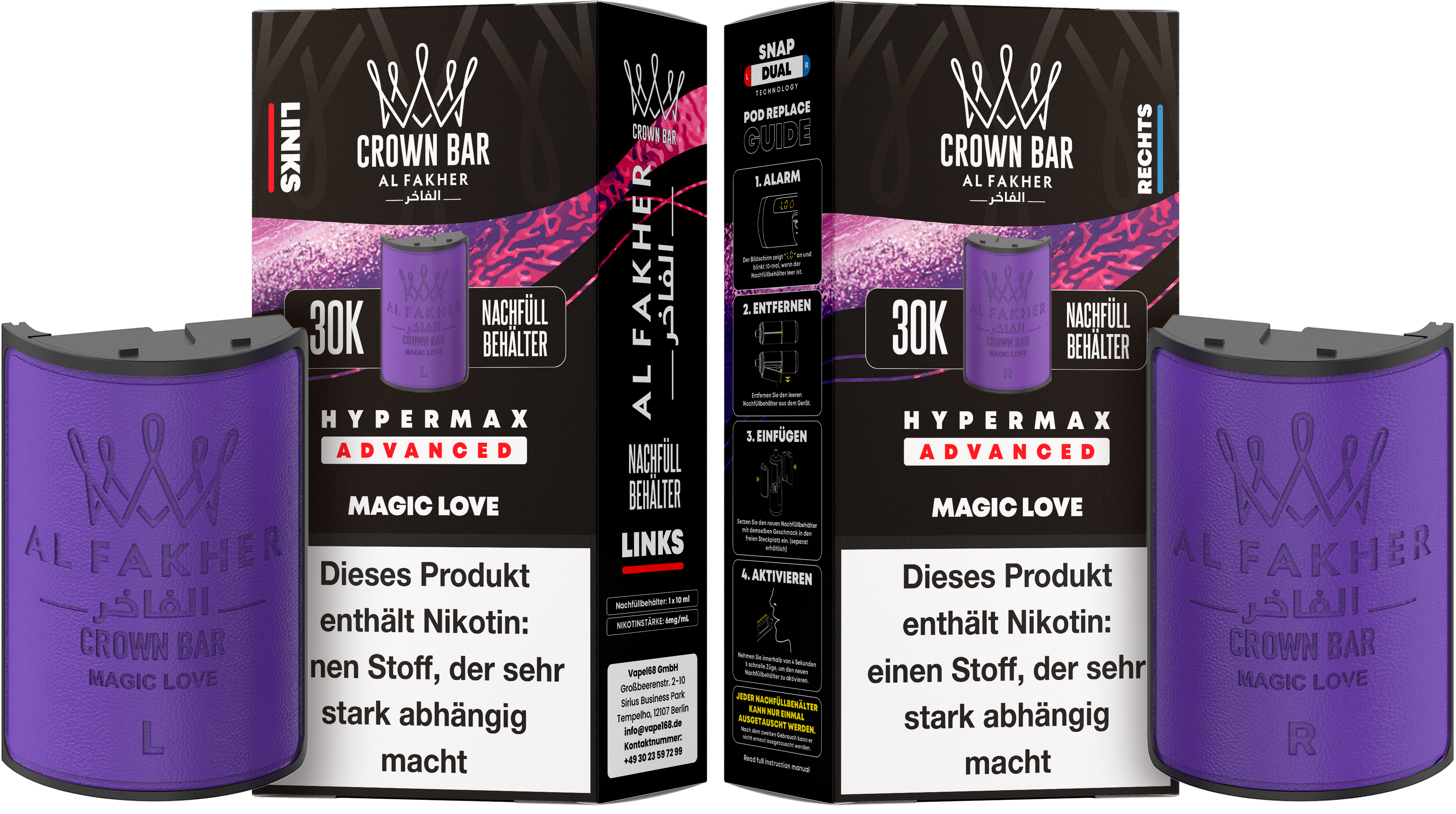 Al Fakher - Hypermax 30k 2x10ml Pod-Set - Magic Love