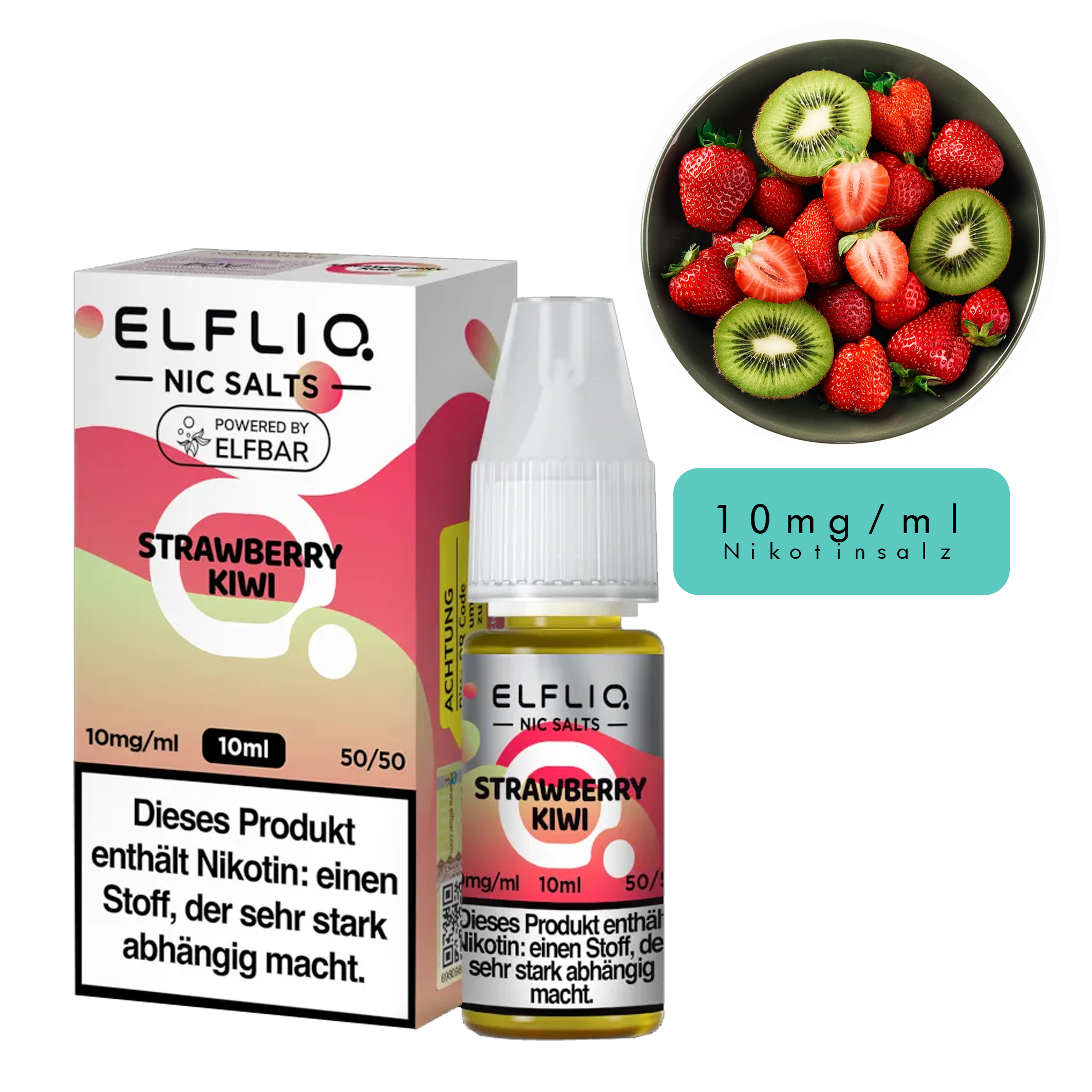 ElfLiq by Elfbar - Strawberry Kiwi 10ml - 10mg