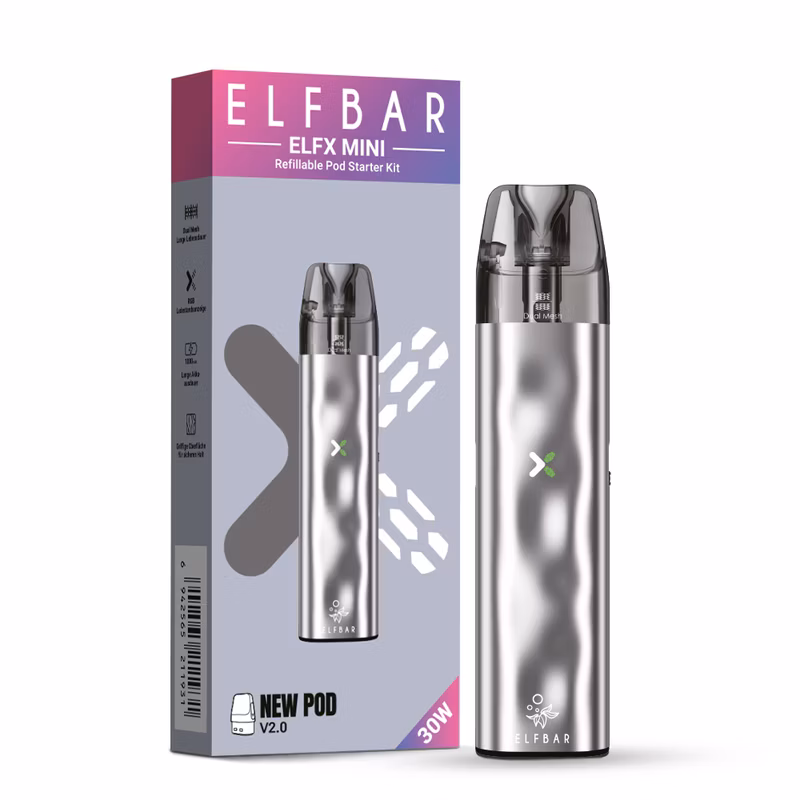 ElfBar - ELFX MINI Pod Kit - Silver MINI