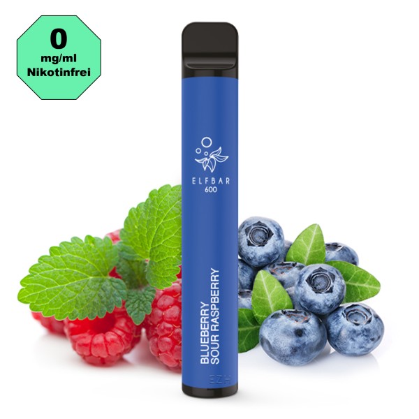 ElfBar 600 - Einweg E-Zigarette - Blueberry Sour Raspberry 0mg