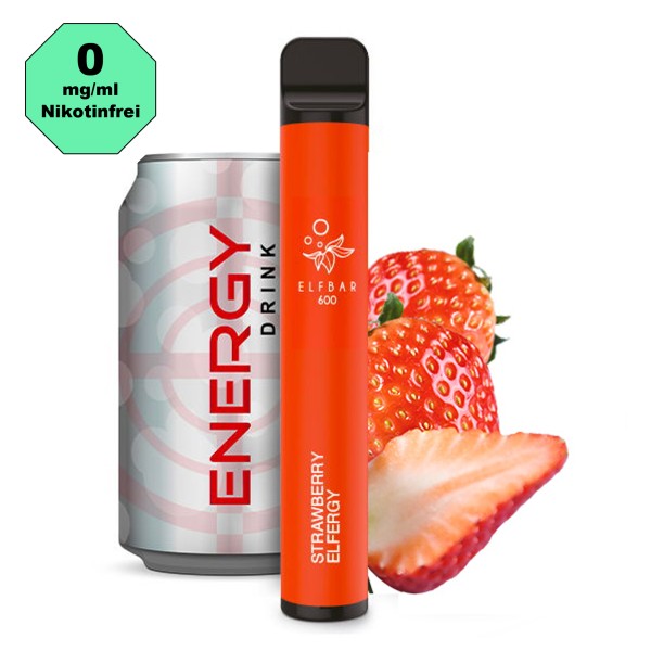 ElfBar 600 - Einweg E-Zigarette - Strawberry Elfergy 0mg