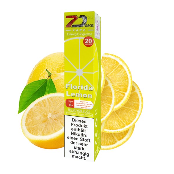 7Days Vape - Einweg E-Zigarette - Florida Lemon 20mg