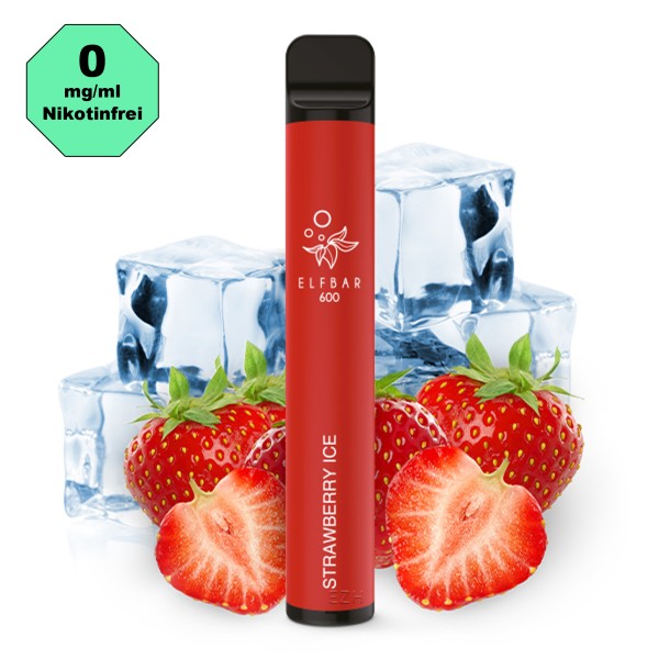 ElfBar 600 - Einweg E-Zigarette - Strawberry Ice 0mg