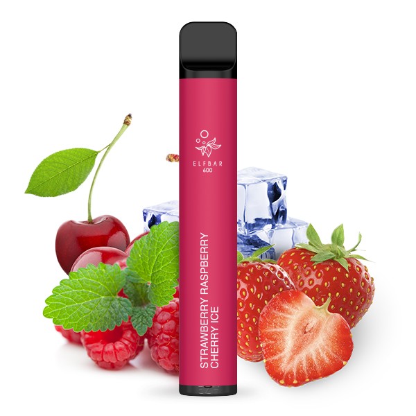 ElfBar 600 - Einweg E-Zigarette - Strawberry Raspberry Cherry Ice 20mg